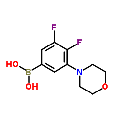 (3,4-difluoro-5-Morpholinophenyl)boronic acid Structure