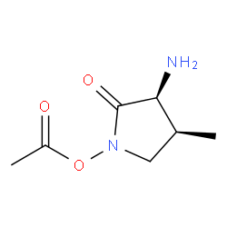(3S,4S)-1-羟基-3-氨基-4-甲基-2-吡咯烷酮乙酸盐结构式