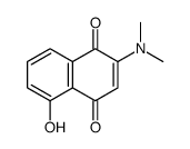 2-(dimethylamino)-5-hydroxynaphthalene-1,4-dione结构式
