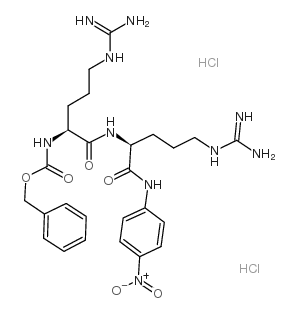 Z-Arg-Arg-pNA·2 HCl结构式
