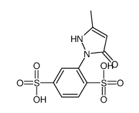 2-(5-methyl-3-oxo-1H-pyrazol-2-yl)benzene-1,4-disulfonic acid Structure