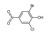 2-Bromo-6-chloro-4-nitro-phenol结构式