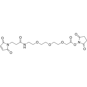 Mal-amido-PEG3-C1-​NHS ester结构式