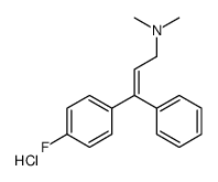 1-(p-Fluorophenyl)-1-phenyl-3-dimethylaminoprop-1-ene hydrochloride结构式