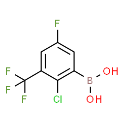 2-Chloro-5-fluoro-3-(trifluoromethyl)phenylboronic acid Structure