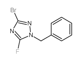 1-苄基-3-溴-5-氟-1H-1,2,4-噻唑结构式