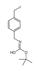 tert-butyl N-[[4-(iodomethyl)phenyl]methyl]carbamate结构式