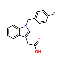 [1-(4-Chlorobenzyl)-1H-indol-3-yl]acetic acid Structure