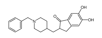 2-[(1-benzylpiperidin-4-yl)methyl]-5,6-dihydroxy-2,3-dihydroinden-1-one结构式