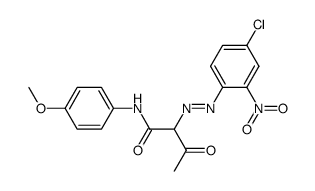 2-[(4-chloro-2-nitrophenyl)azo]-N-(4-methoxyphenyl)-3-oxobutyramide Structure