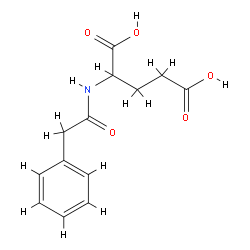 2-(2-苯基乙酰氨基)戊二酸结构式