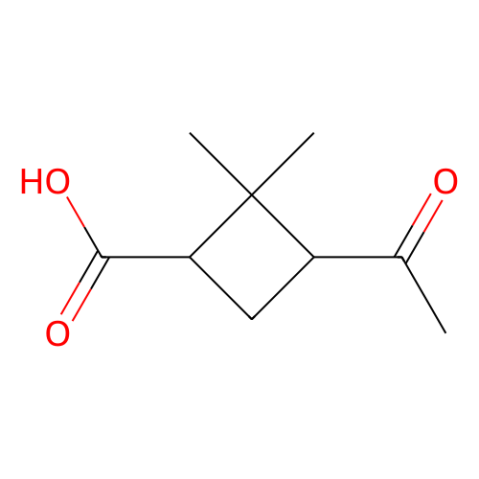 Cyclobutanecarboxylic acid, 3-acetyl-2,2-dimethyl-, (1S,3R)- (9CI)结构式
