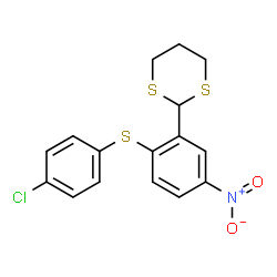 2-(2-[(4-CHLOROPHENYL)SULFANYL]-5-NITROPHENYL)-1,3-DITHIANE结构式