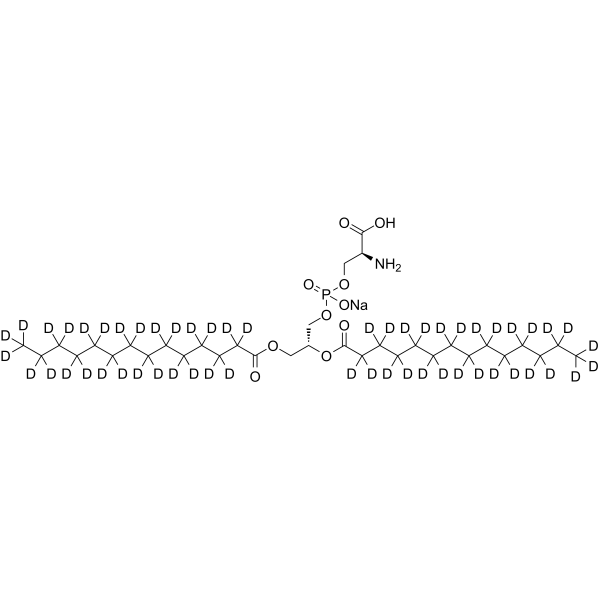 1,2-二肉豆蔻酰基-d54-sn-甘油-3-[磷酸-L-丝氨酸](钠盐)结构式
