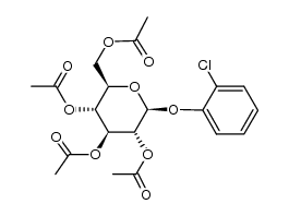 o-Chlorophenyl 2,3,4,6-tetra-O-acetyl-β-D-glucopyranoside Structure
