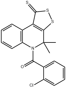 5-(2-chlorobenzoyl)-4,4-dimethyl-4,5-dihydro-1H-[1,2]dithiolo[3,4-c]quinoline-1-thione Structure