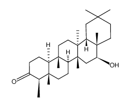 16β-Hydroxy-D:A-friedooleanan-3-one结构式