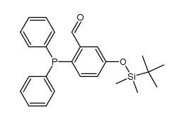 5-(tert-butyldimethylsilanyloxy)-2-diphenylphosphanylbenzaldehyde结构式