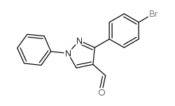 3-(4-溴苯基)-1-苯基-1H-吡唑-4-甲醛结构式