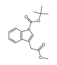 3-(2-甲氧基-2-氧代乙基)-1H-吲哚-1-甲酸叔丁酯图片