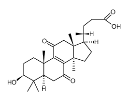 3β-hydroxy-7,11-dioxo-25,26,27-trinor-lanost-8-en-24-oic acid结构式