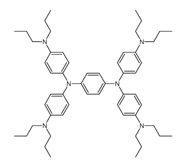 N,N,N',N'-tetrakis(p-di(n-propyl)aminophenyl)-p-phenylenediamine Structure