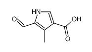 5-甲酰基-4-甲基-1H-吡咯-3-羧酸结构式