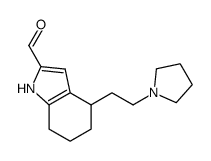 4-(2-pyrrolidin-1-yl-ethyl)-4,5,6,7-tetrahydro-1H-indole-2-carbaldehyde结构式
