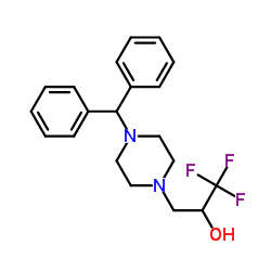 3-(4-BENZHYDRYLPIPERAZINO)-1,1,1-TRIFLUORO-2-PROPANOL structure
