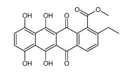 methyl 2-ethyl-6,7,10,11-tetrahydroxy-5,12-dioxotetracene-1-carboxylate结构式