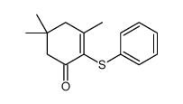 3,5,5-trimethyl-2-phenylsulfanylcyclohex-2-en-1-one结构式