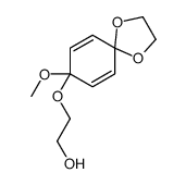 2-[(8-methoxy-1,4-dioxaspiro[4.5]deca-6,9-dien-8-yl)oxy]ethanol Structure