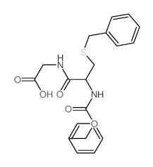 2-[(3-benzylsulfanyl-2-phenylmethoxycarbonylamino-propanoyl)amino]acetic acid结构式