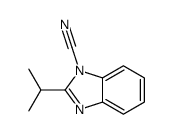 1H-Benzimidazole-1-carbonitrile,2-(1-methylethyl)-(9CI) structure