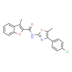 2-Benzofurancarboxamide,N-[4-(4-chlorophenyl)-5-methyl-2-thiazolyl]-3-methyl-(9CI)结构式