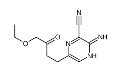 3-amino-6-(4-ethoxy-3-oxobutyl)pyrazine-2-carbonitrile结构式