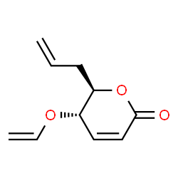 2H-Pyran-2-one,5-(ethenyloxy)-5,6-dihydro-6-(2-propenyl)-,(5S,6R)-(9CI)结构式