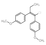 1-[1-chloro-2-(4-methoxyphenyl)but-1-enyl]-4-methoxy-benzene Structure