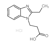 3-(2-乙基-1H-苯并咪唑-1-基)丙酸结构式