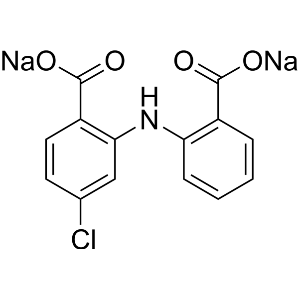 氯苯扎利二钠结构式