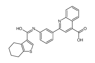 2-[3-(4,5,6,7-tetrahydro-1-benzothiophene-3-carbonylamino)phenyl]quinoline-4-carboxylic acid结构式