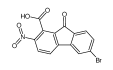 6-bromo-2-nitro-9-oxo-fluorene-1-carboxylic acid Structure