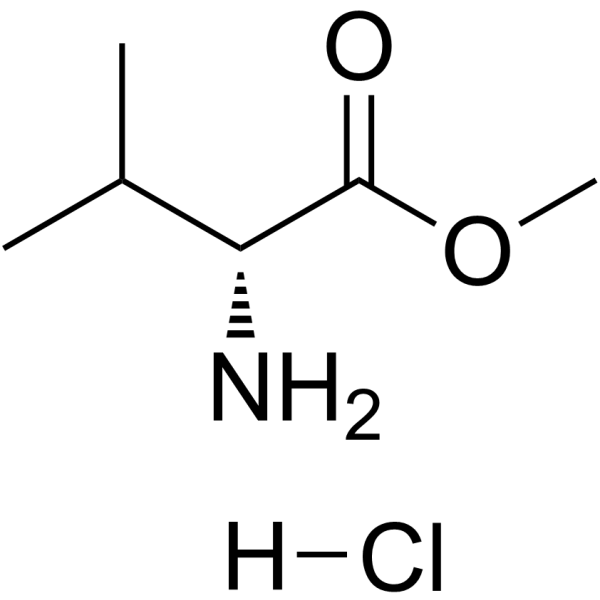 D-缬氨酸甲酯盐酸盐结构式