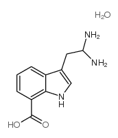 DL-7-氮杂色氨酸水合物结构式