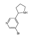 3-Bromo-5-(2-pyrrolidinyl)pyridine Structure