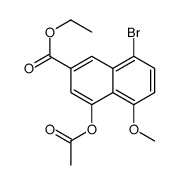 4-(乙酰基氧基)-8-溴-5-甲氧基-2-萘羧酸乙酯结构式