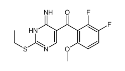 (4-氨基-2-(乙硫基)嘧啶-5-基)(2,3-二氟-6-甲氧基苯基)甲酮结构式