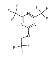 2-(2,2,2-trifluoroethoxy)-4,6-bis(trifluoromethyl)-1,3,5-triazine Structure