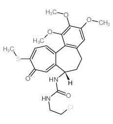 Urea, N-(2-chloroethyl)-N-[5,6,7,9-tetrahydro-1,2, 3-trimethoxy-10-(methylthio)-9-oxobenzo[a]heptalen-7-yl]-, (S)- Structure