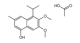 acetic acid,6,7-dimethoxy-3-methyl-5-propan-2-ylnaphthalen-1-ol结构式
